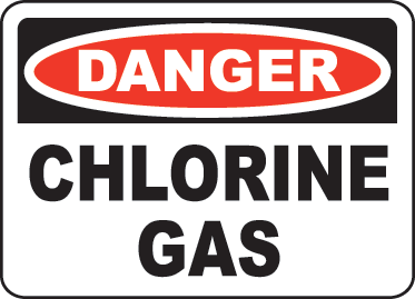 Danger Chlorine gas sign