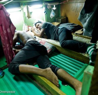 Fishermen Sleep Onboard a Taiwanese Longliner in Samoa