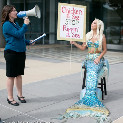 Chicken of the Sea Mermaid Protest in California
