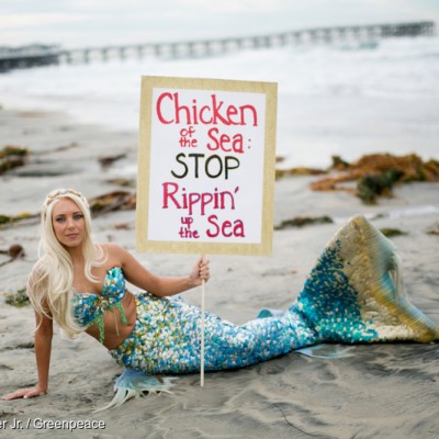 Chicken of the Sea Mermaid Protest in California