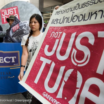 Protest at Thai Union Headquarters in Thailand