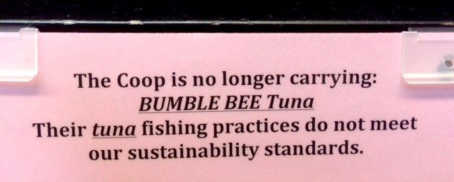 Park Slope Food Coop Drops Bumble Bee