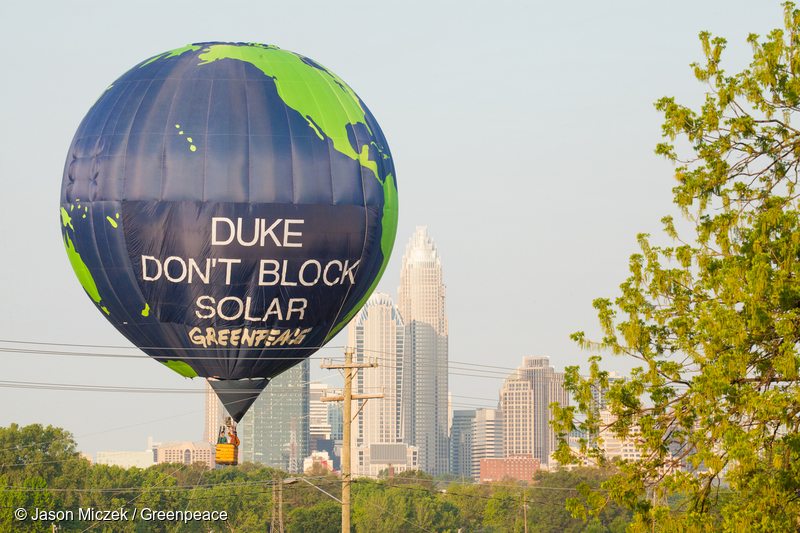 Duke Energy Balloon Banner in the US