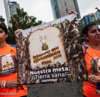 Protest at Global Energy Race 2016 in Mexico