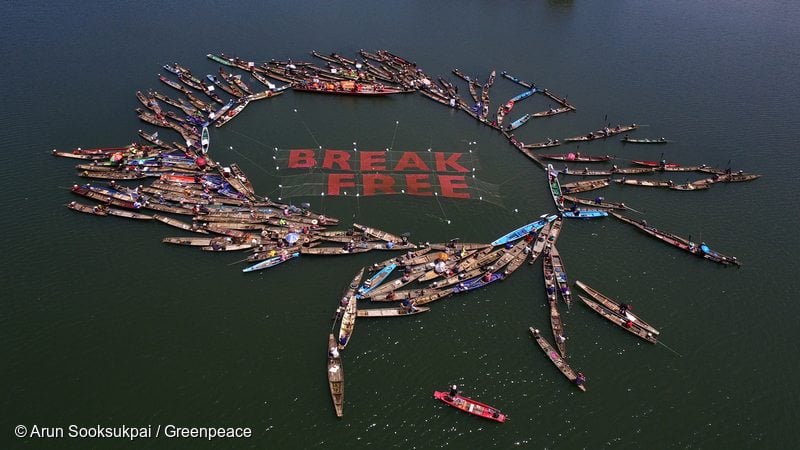 Thai Communities join Global Break Free Activities against Fossil Fuels