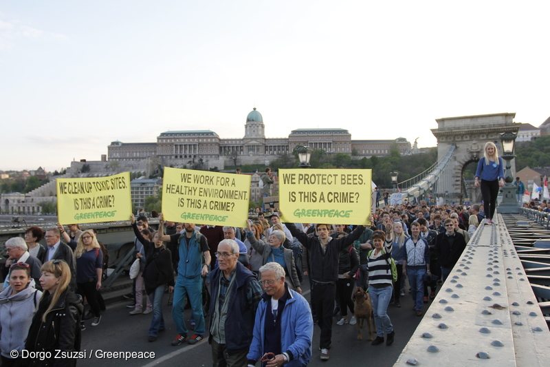 Protest for Free Society in Budapest, Hungary