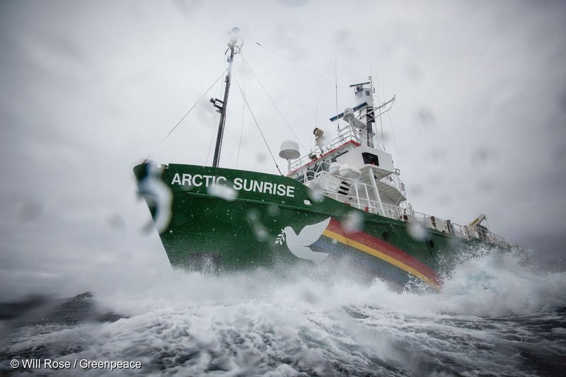 Arctic Sunrise Protests in the Barents Sea