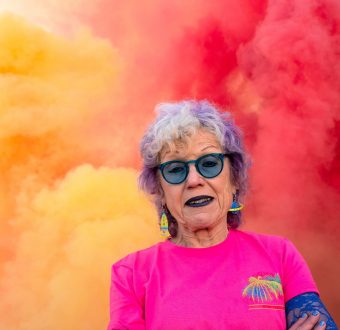 Portrait: On Fire Judy Chicago - Photo by Donald Woodman